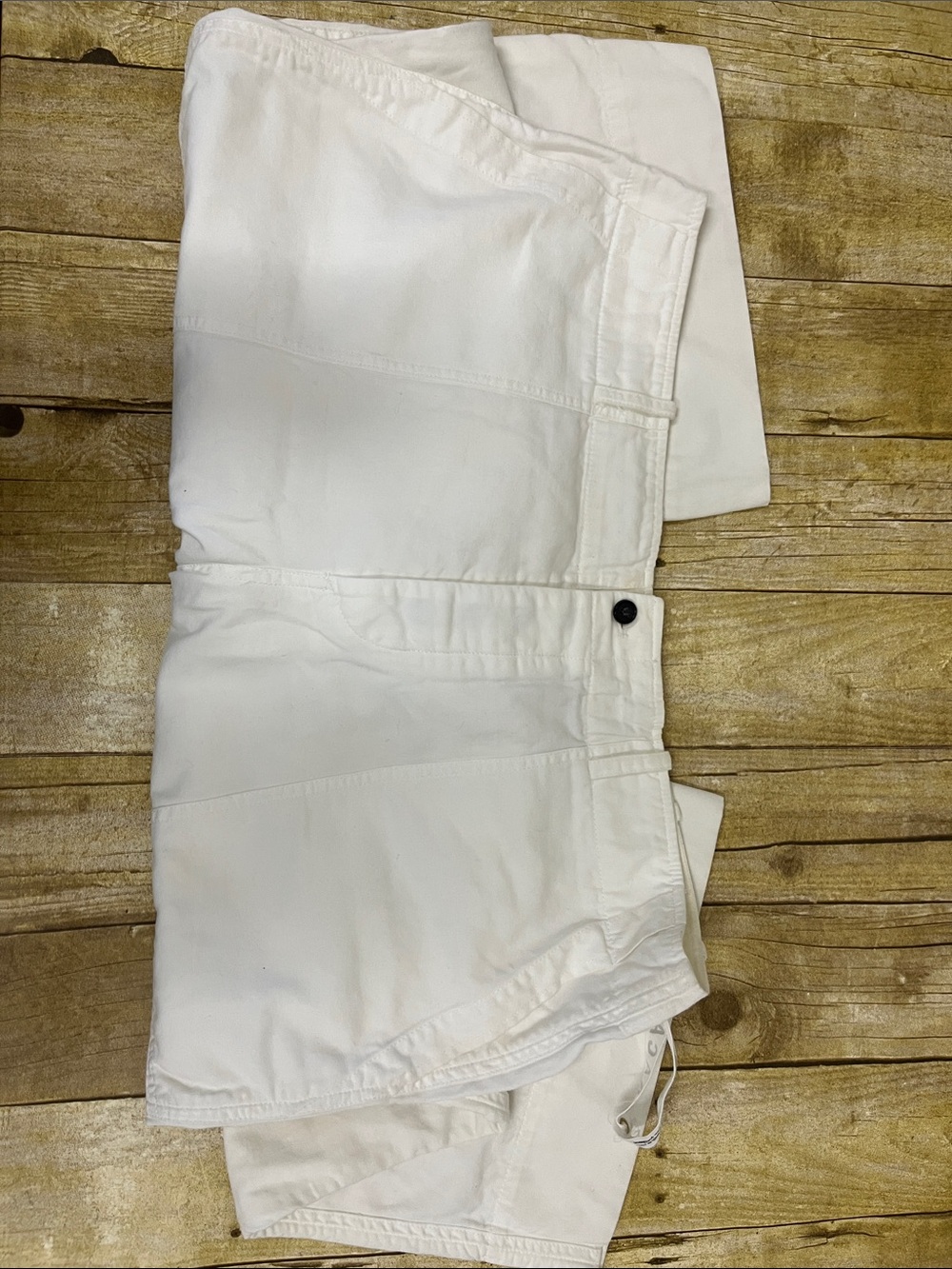 NWT BAACAL Women’s White Cotton High Rise Sailor Style Cropped Pants size 20